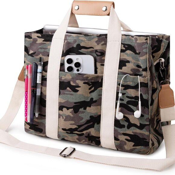 Fashionable Camo Tote Bag with Lightweight Design and Multi Compartments - Picture 1 of 6